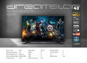 Dreamstar 43 İnç Full HD Smart Led TV (43DS3A)